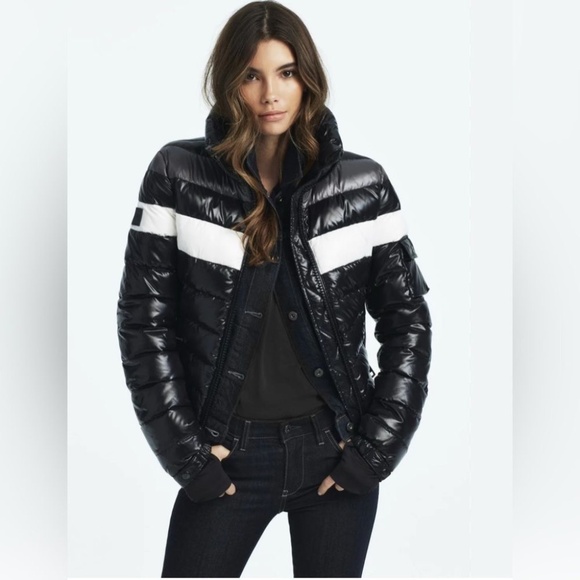 SAM. Jackets & Blazers - SAM. Starburst Down Bomber Jacket | Color: Jet Size Medium